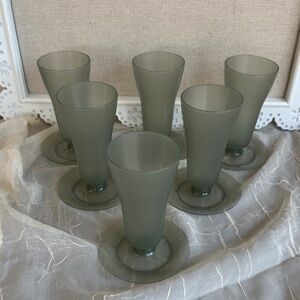 Vintage Tupperware Frosted Smoke Grey Parfait Cups - Set of 6